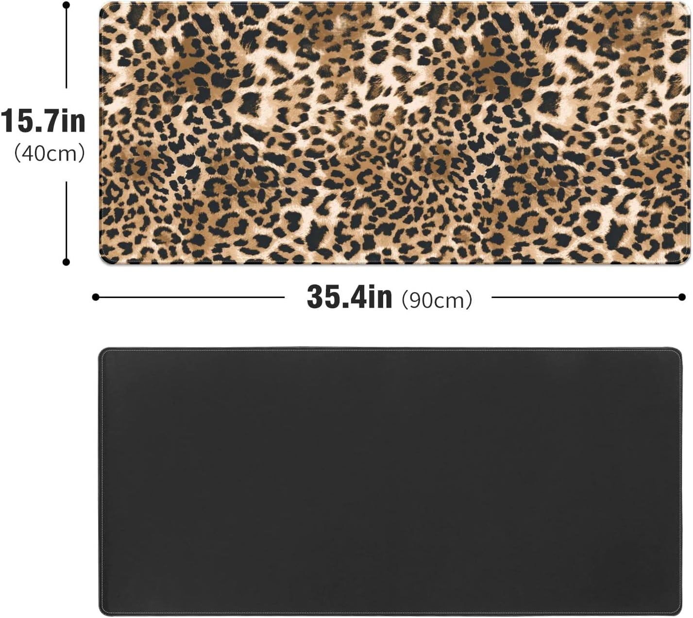 Brown Leopard Print Desk Mat, Desk Accessory, Cute Workspace, Trendy Workspace, Trendy, 35.4x15.7in Large Gaming Mouse Pad, Cute Desk Topper, Pretty Desk Pad