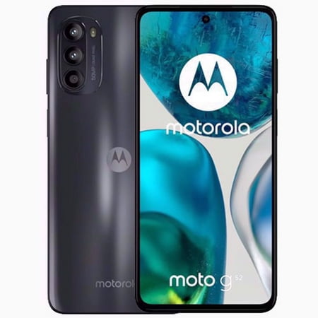 Motorola Moto G52 DUAL SIM 128GB ROM + 6GB RAM (GSM Only | No CDMA) Factory Unlocked 4G/LTE Smartphone (Charcoal Gray) - International Version