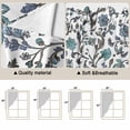 thumbnail image 3 of Boho Leaf Kitchen Window Curtains, Swag Curtains Valance for Bedroom Living Room Bathroom, Teal Green Spring Farmhouse Pastoral Tribal Rod Pocket Window Curtain Block Drapes 2 Panels 36"x63", 3 of 9