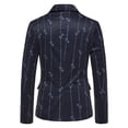 thumbnail image 4 of Abrigo de hombre de manga larga estampado con un botón decorativo informal para hombre Pompotops oipoqjl22058, 4 of 4