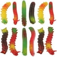 thumbnail image 1 of KAKOWELY 12 piezas de orugas de simulación, gusanos realistas, insectos rastreros, juguete de broma de Halloween (estilo aleatorio), 1 of 5