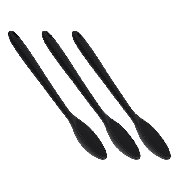 UPGRATOR 3Ud Cucharas Multipropósito De Silicona Negro Para Usar En Cocina Con Alta Durabilidad