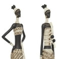 thumbnail image 5 of 6"W, 31"H White Polyresin Handmade Standing African Woman Sculpture with Intricate Details, by DecMode (2 Count), 5 of 9