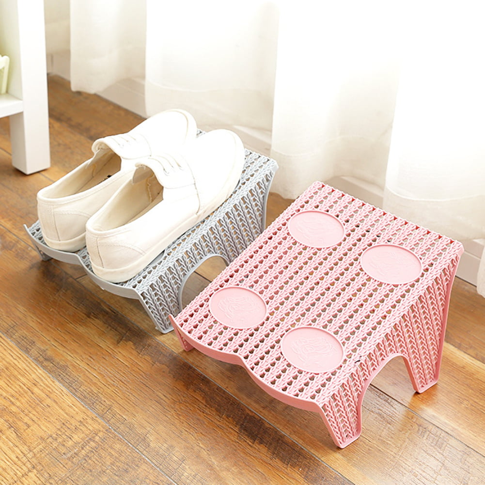 Home Practical Single/Double Row Shoes Slot Stand Holder Rack Storage Organizer 