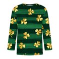thumbnail image 2 of Jinhomg Mens Holiday Tee Shirt 2025 Trendy St Patricks Day Shamrock Graphic Tops Big and Tall Casual 3/4 Sleeve Crew Neck T-Shirts Funny Gifts Green L, 2 of 4