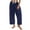 Navy, variant on AherBiu Lounge Pants for Women High Waisted Straight Leg Lightweight Summer Casual Slacks Trousers with Pockets
