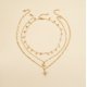 thumbnail image 4 of Collar de hoja hueca simple S personalizado, colgante de diamantes de imitación con cuentas redondas multicapa Wmkox8yi sjalhkljlk5623, 4 of 4