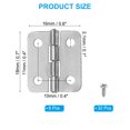 thumbnail image 2 of Uxcell Small Butt Hinges 0.7 inch Jewelry Box Hinge with Screw for Jewelry Wooden Boxes Silver 8 Pack, 2 of 6