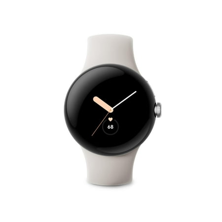 Google Pixel Watch 41mm Smartwatch with WiFi, GPS, BT and Heart Rate Monitor in Bulk Packaging (Polished Silver)