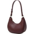 thumbnail image 5 of Lohol Crescent Shoulder Bags for Women Cute Hobo Tote Handbag Under The Arm Purses Mini Clutch Purse with Zipper Closure-Chocolate, 5 of 7
