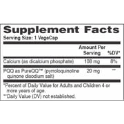PQQ 20mg 120 Servings Pyrroloquinoline Quinone as PureQQ | Promotes Mitochondrial Biogenesis | Certified Vegan | Non-GMO Gluten Soy Free Capsules | Clean Label PQQ Supplement by Health Thru Nutrition