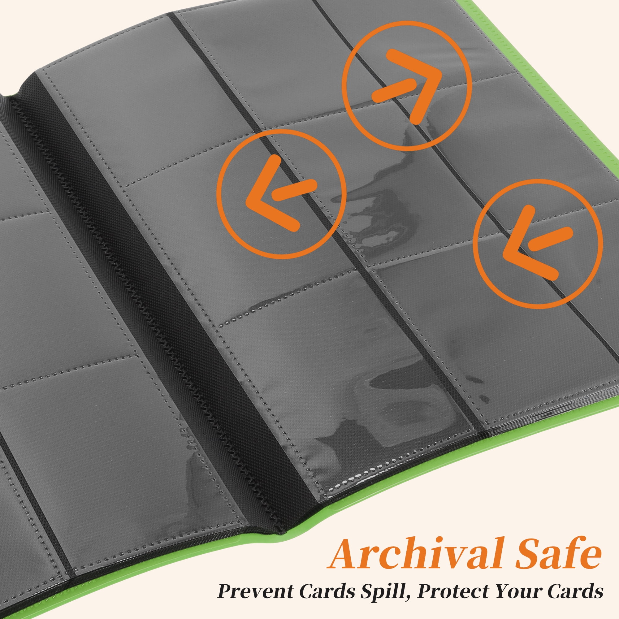 Unique Bargains Card Binder with 9 Pockets and 20 Pages ["Apple Green"]
