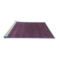 thumbnail image 2 of Ahgly Company Machine Washable Indoor Round Abstract Blue Contemporary Area Rugs, 8' Round, 2 of 4