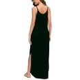 thumbnail image 4 of Robes pour Femmes 2023 Mode Femmes Décontractées Col en V Robes Unies Été Sans Manches Robe Chandail Robes de Soirée pour Femmes Élégantes Élégantes en Solde, 4 of 6