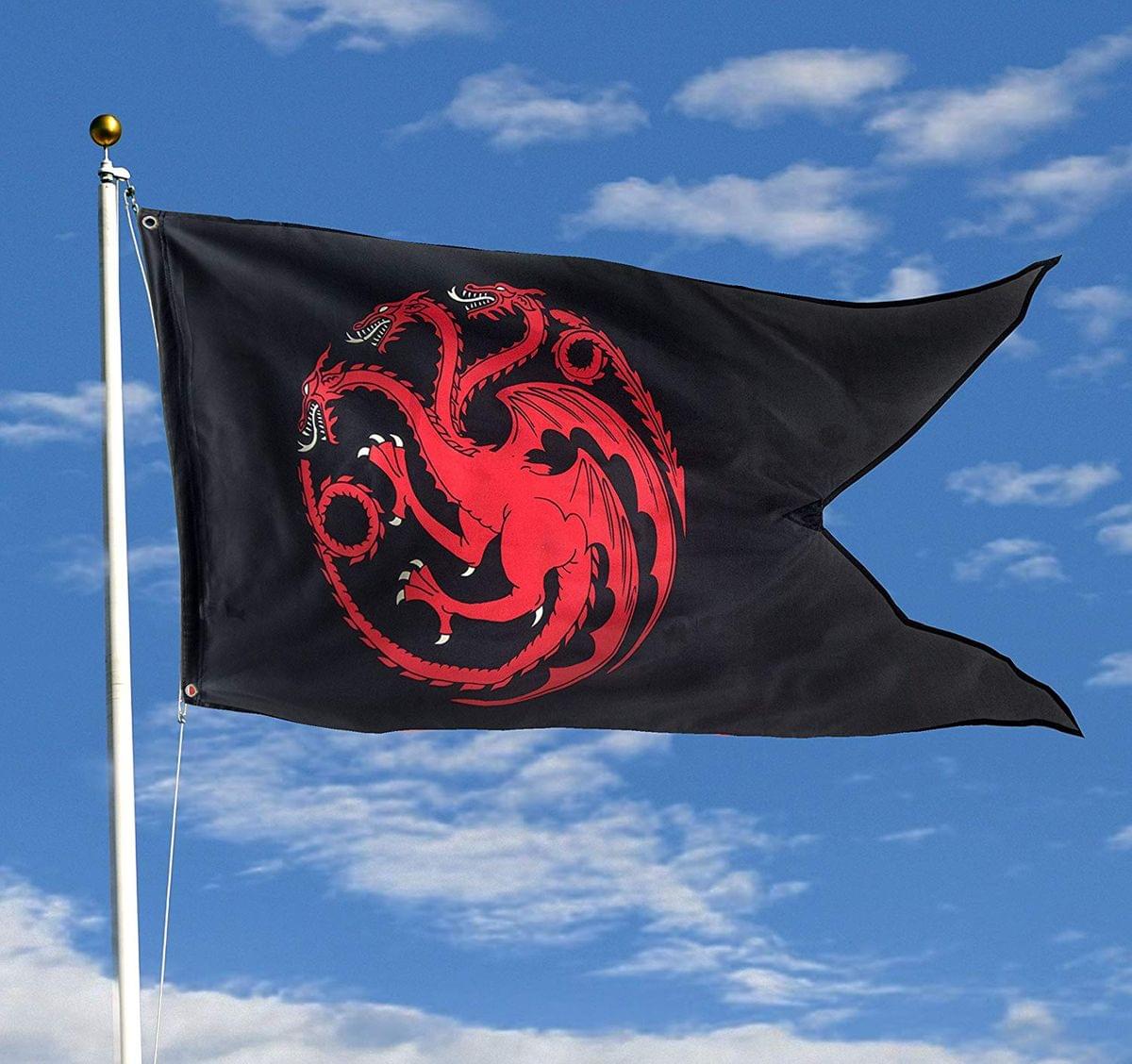 Game Of Thrones Targaryen Flagge – 3x5 Fuß (ca. 90x150 Cm), Aus Polyester, Mit 2 Messing-Ösen