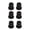 Black, variant on Riousery 6Pcs Guitar String Ferrules Through Body Brass Recordative Edition for Electric Guitars Silver Replacement Parts Accessories (0.39 inches / 1 cm)