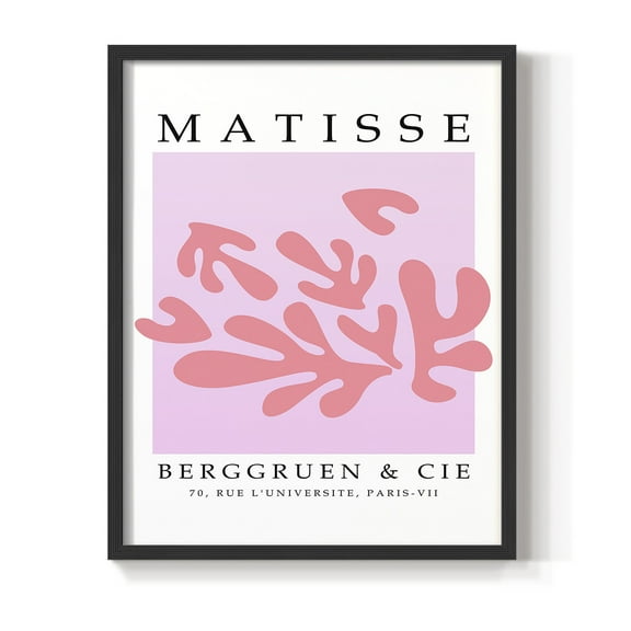 Matisse CCCXLII in Black Solid Wood 8 x 10 Framed Print