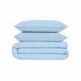 thumbnail image 5 of Cannon Heritage Solid 100% Microfiber Polyester Breezy Blue 3-Piece Full/Queen Quilt Set, Solid Casual themed, Adult Bedding, OEKO-TEX Certified, 5 of 6