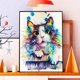 thumbnail image 3 of Pintura de arte DIY por números, imagen de gato de Color, lienzo al óleo, Kit pintado a mano FLhrweasw Nuevo, 3 of 9