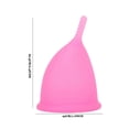 thumbnail image 4 of Reusable Leakproof Menstrual Cup Silicone Period Cup Tampon Pad Alternative Feminine Menstrual Tool Pink2pcs S, 4 of 5