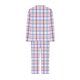 thumbnail image 5 of Puntoco Conjunto de capris de manga larga a cuadros con cuello redondo de dos piezas para mujer Puntoco Puntoco-749, 5 of 5