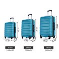 thumbnail image 2 of Expandable 3 Piece Luggage Sets ABS Lightweight Suitcase with Two Hooks, Spinner Wheels, TSA Lock, (20/24/28) Cyan 42721, 2 of 9