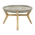 thumbnail image 4 of Safavieh Hadwin Outdoor Modern Concrete Oval Coffee Table - Dark Grey, 4 of 9