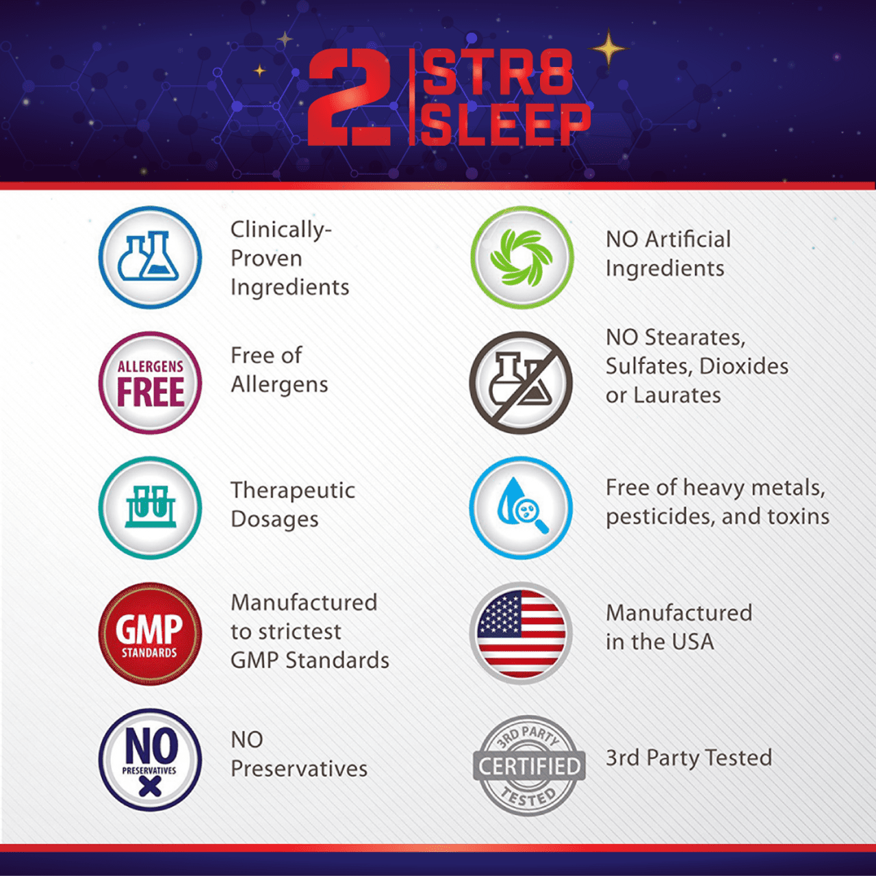Success Chemistry Str82sleep Sleep Support Supplement with Herbal Blend - General Health & Wellness Support for Adults - 60 Count