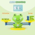 thumbnail image 5 of ZHAOCHENG Juguete Montessori de escala matemática, juego de matemáticas de equilibrio de rana con escala y accesorios, juguete educativo de conteo y aritmética, regalo para niños y niñas de 3 años en, 5 of 5