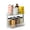 Clear/Light Grey, variant on madesmart Two Level Spice Organizer, Cabinet Collection Maximizes Vertical Space, Removable Soft-Grip Lining, Dual Handles & BPA-Free, Small, Clear/Carbon