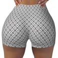 thumbnail image 2 of Lsque Gray Plaid Pattern High Waisted Biker Shorts for Women-Tummy Control Fitness Athletic Workout Running Yoga Gym Shorts,Moisture-Wicking-Medium, 2 of 9