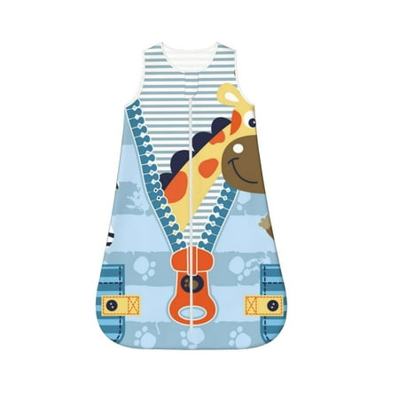 

Fotbe Giraffe Come Out From Zipper Pattern Sleep Sack - Baby Wearable Blanket with Zipper Extra Soft Cotton Sleeveless Sleeping Bag for Infants-Medium