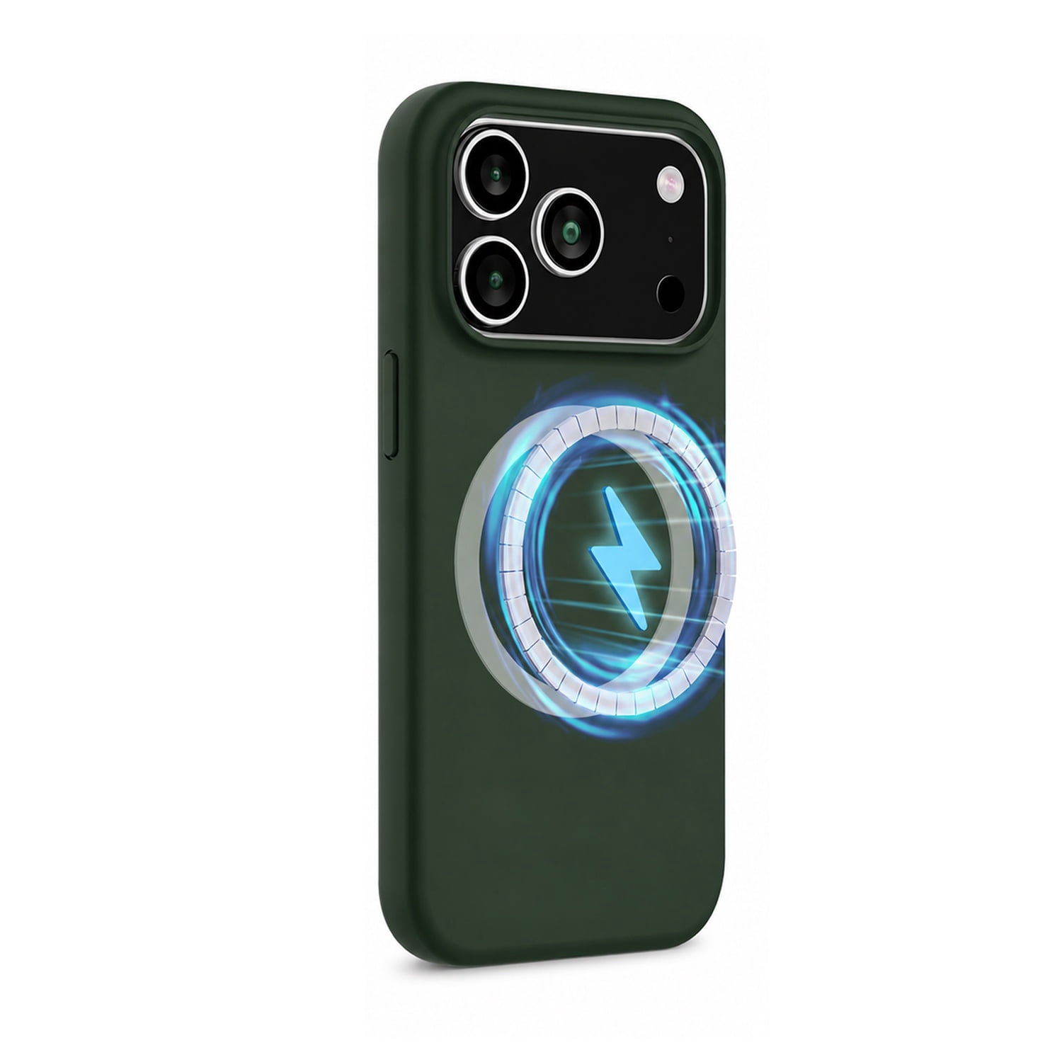 Wireless Charging Compatible Silicone Case for iPhone 17 Pro Max - Green