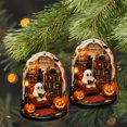 thumbnail image 2 of OIUR Halloween Ghost Ornament Acrylic Ghost-Themed Reading Cooking Painting Ornament Tree Hanging Decoration for Indoor Home Decor, 2 of 7