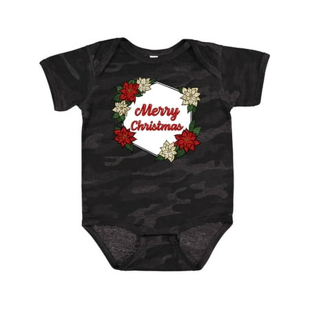 

Inktastic Merry Christmas Poinsettia Gift Baby Boy or Baby Girl Bodysuit