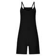 thumbnail image 4 of HOOJT Women's Rompers Dress Fashion Underneath Jumpsuits for Women Summer Solid Color Casual Sleeveless Suspender Loose Spaghetti Strap Shorts Jumpsuit with Pockets, 4 of 8
