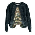 thumbnail image 5 of Kaprioy Womens Cute Christmas Sweatshirts Long Sleeve Tops Pullover Sweatshirts Trendy Christmas Tree Graphic Holiday Crewneck Fall Fashion Clothing AG, XXL, 5 of 6