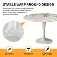 thumbnail image 6 of Ombre Green Eucalyptus Leaf Elastic Fitted Round Table Cover Vintage Branch Plant Waterproof Outdoor Tablecloth for Holiday Party, Picnic, Patio & Dining Fits Tables Up to 45"-54", 6 of 8