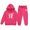 Hot Pink, variant on HCYSFG Girls Graphic Print Tracksuit Sets 2 Piece Fleece Long Sleeve Hooded Sweatsuit Sets Hoodie And Jogger Pants Matching Sets