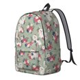thumbnail image 2 of Maltese and Floral Green Pattern Backpack for School, Cute School Bag with Adjustable Shoulder Straps and Padded Back, 15.7"x11.8"x5.5", 2 of 5