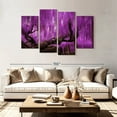 thumbnail image 2 of Elephant Stock Wisteria Willow Tree Wall Art - Horizontal Multi Panel Canvas - Lobby Wall Decor - Floral And Botanical Multi Panel - Brown And Purple Decor - 84" x 54", 2 of 8