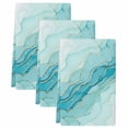 thumbnail image 2 of Turquoise Ombre Marble Kitchen Towels Set of 3, Modern Abstract Art Marble Fluid Absorbent Dish Towels for Kitchen, Microfiber Hand Towel, Quick Drying Tea Towel for Cleaning Decorative Dishcloths, 2 of 7