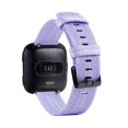thumbnail image 3 of For Fitbit Versa Watch Replacement Wristband Nylon Canvas Strap Black Buckle, 3 of 6