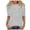 Orange, variant on Towmus Women's Casual 3/4 Sleeve T-Shirts Round Neck Graphic Printed Tunic Tops Basic Tees Blouses