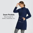 thumbnail image 3 of BALEAF Women's Fleece Dress Sweatshirt Tunic Long Quarter Zip Pullover Polar Winter Dress Cover Ups Pocket Navy Blue XS, 3 of 7