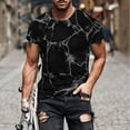 thumbnail image 3 of WREESH Men's Print Round Neck T-Shirts Short Sleeve Casual Summer Tops for Fitness Enthusiasts Black, 3 of 5