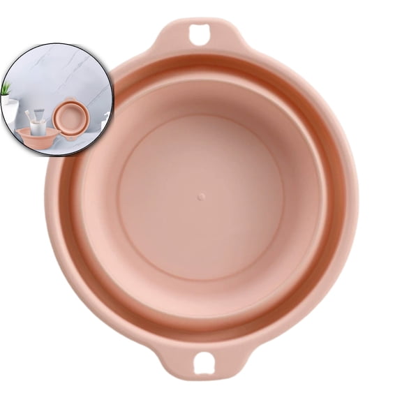 Collapsible Wash Basin, Collapsible Dish Tub Portable Washing Basin Dish Pan Space Saving Plastic Washtub for Dishing, Fruit, and Camping, Hiking and Home