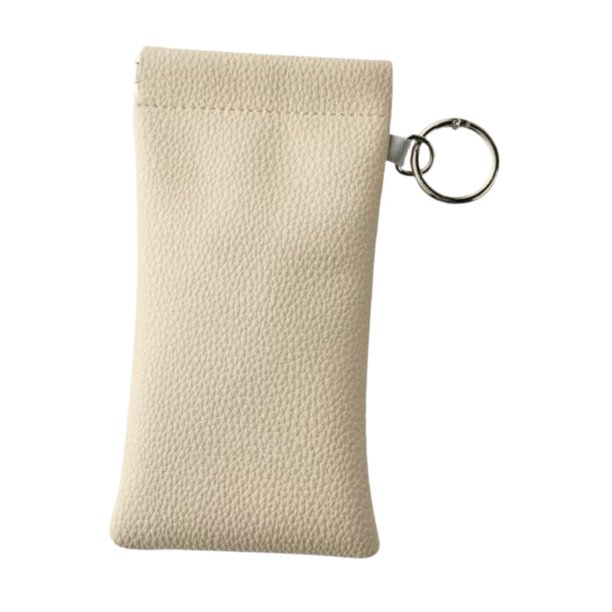 Estuche para gafas, bolsa para gafas, suave, con cierre automático, para hombres y mujeres, portátil, para mochilas o cinturones, bolsa para gafas. blanco