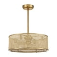 thumbnail image 2 of Astoria 4-Light Fan D'Lier in Warm Brass, 2 of 5