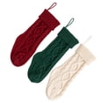 thumbnail image 2 of Medias Navideñas Wosthever Tejidas Personalizadas 3 Piezas con Cable Bordado, 2 of 6